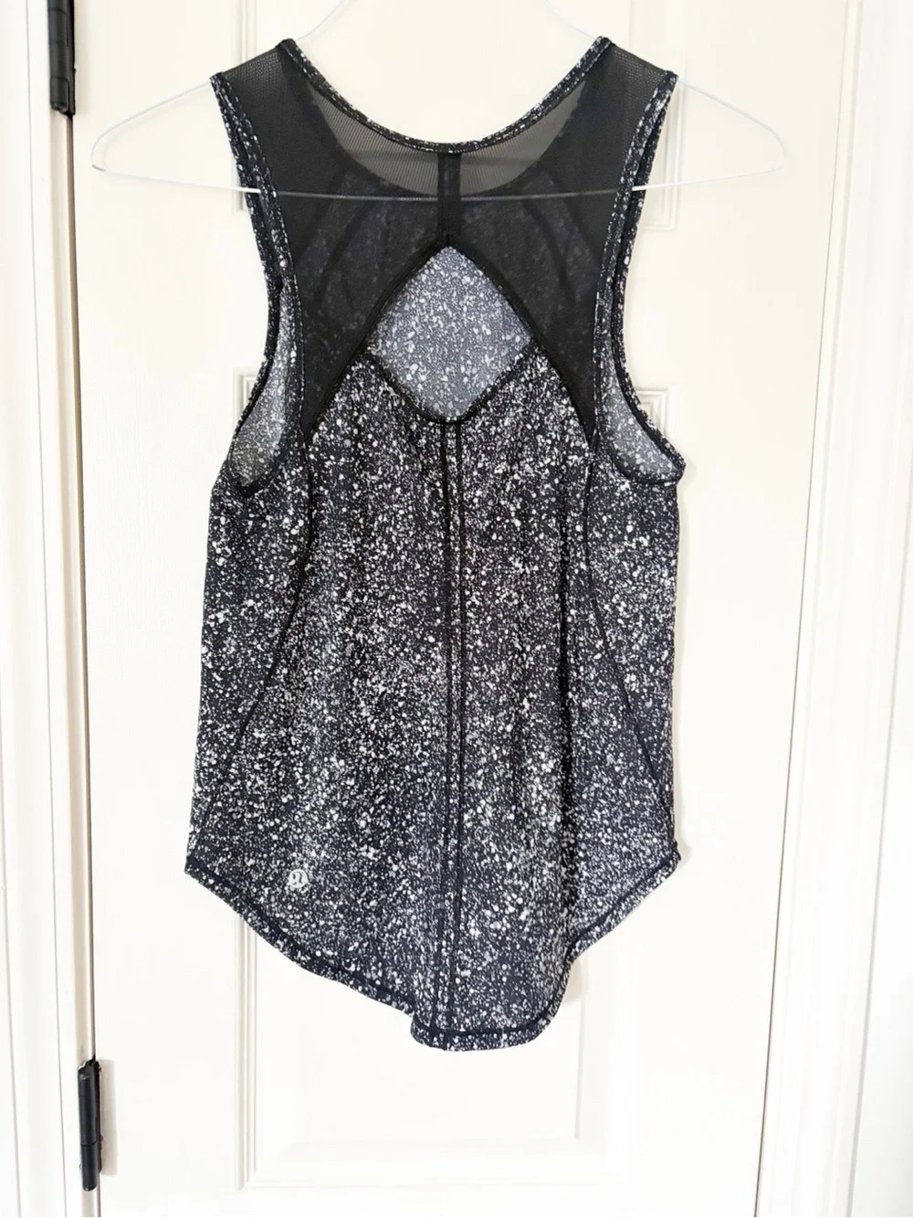 XS • lululemon Women’s Black Speckled Mesh Yoke Tank Top
